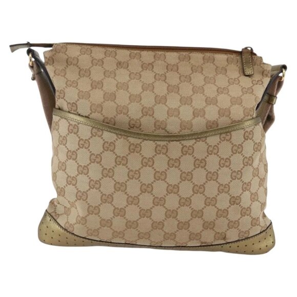 GUCCI GG Canvas Shoulder Bag Beige Gold 145857 Auth ep11216 - Picture 2 of 16
